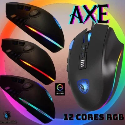 Sades AXE S12 Gaming Mouse - Black